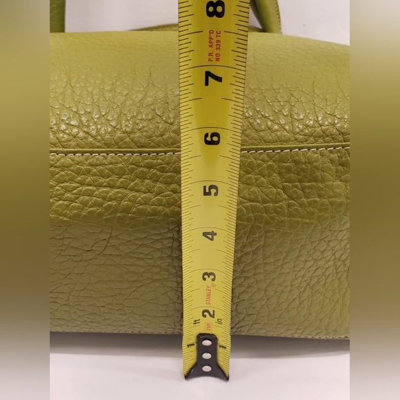 Groom Paris Green Pebbled Leather Shoulder Bag - Picture 10 of 16